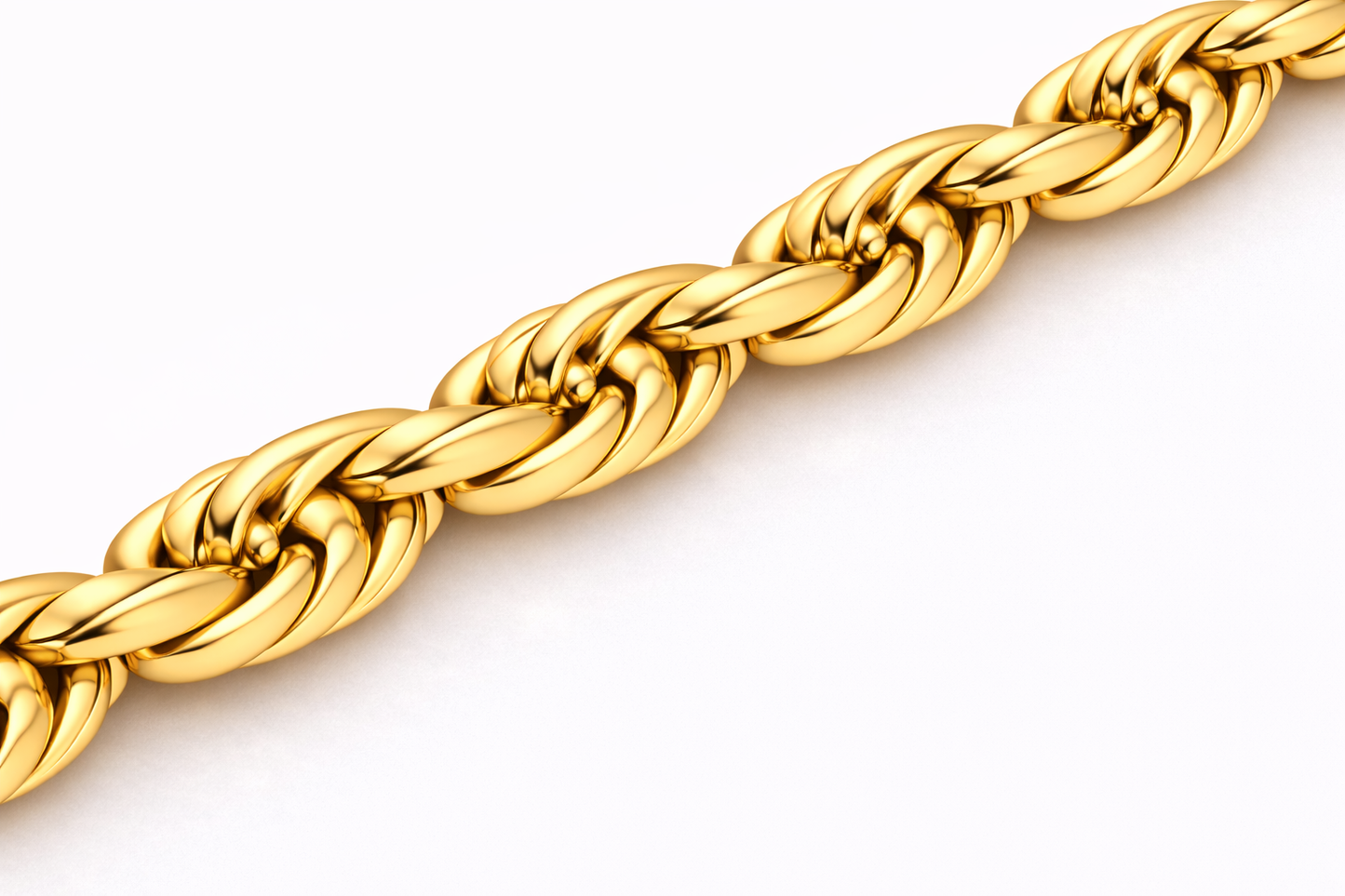 10k/14k - 10.00mm Diamond-Cut Rope Chain - Yellow Gold