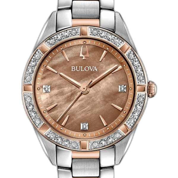 Bulova Sutton 98R264 Women's Two-Tone Rose Gold and Silver-Tone Quartz Watch