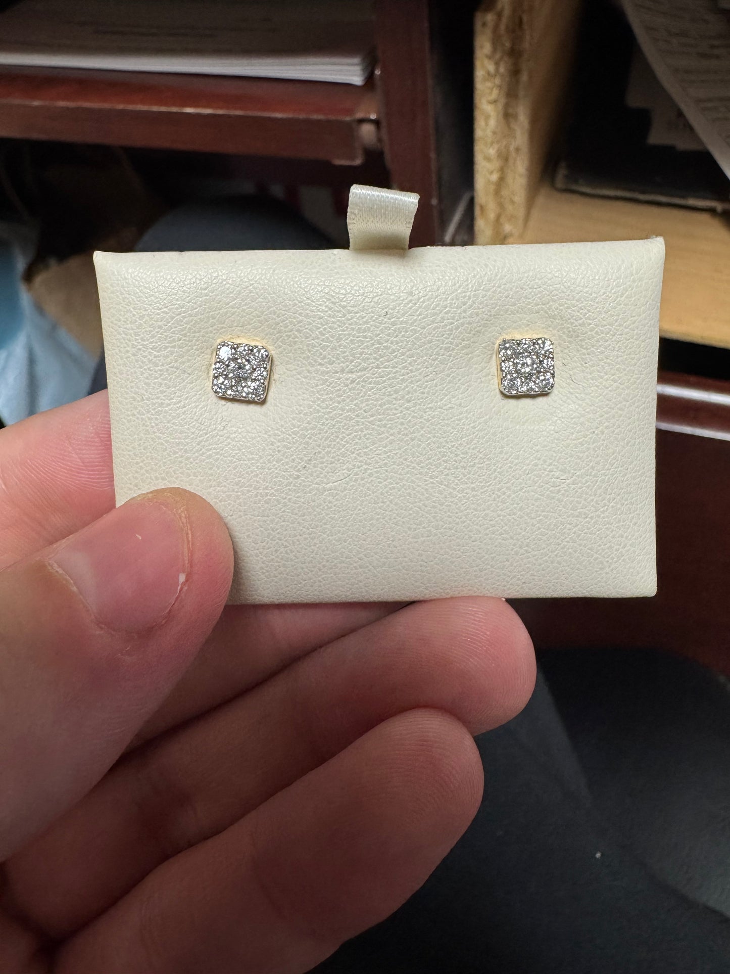 14K Yellow Gold Earrings 0.50 ct Natural Diamond