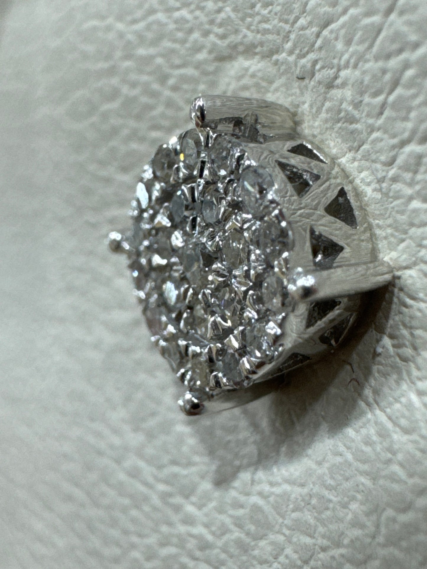 10K White Gold Earrings 0.25 ct Natural Diamond