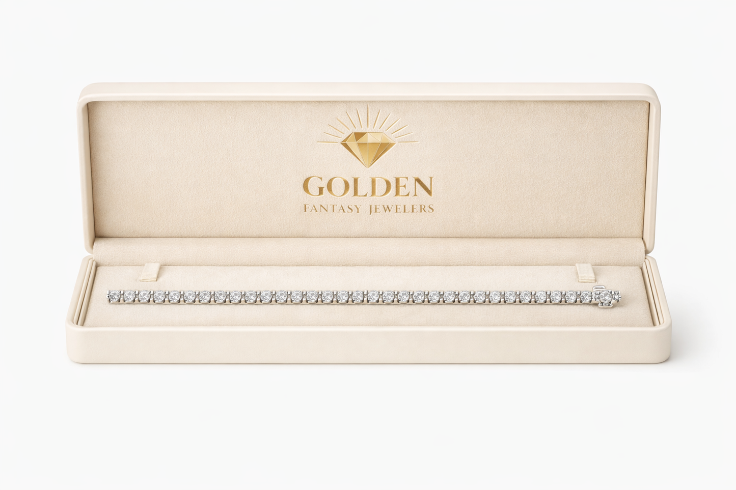 14K White Gold 4.20mm Tennis Bracelet Round 10.00 ct Lab Grown Diamond