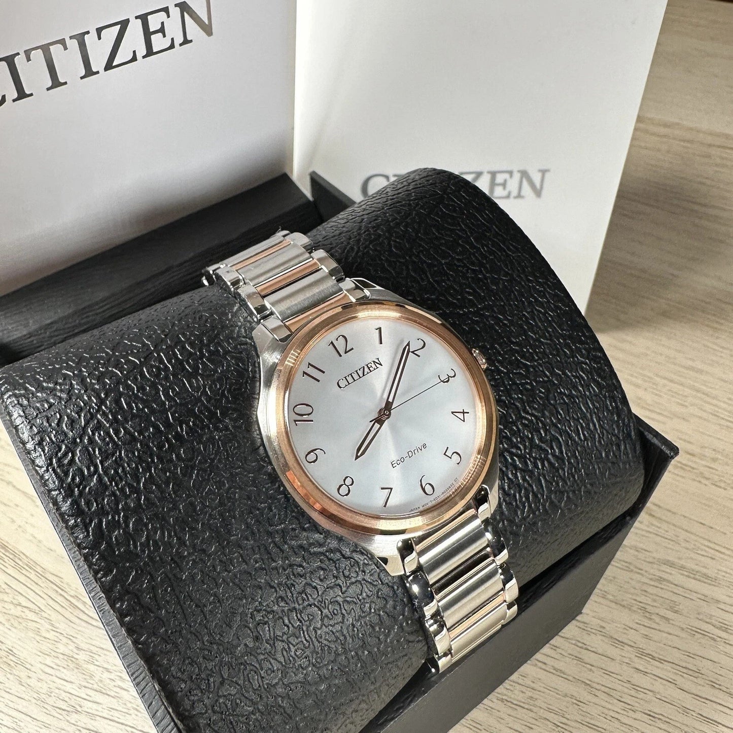 NEW✅ Citizen LTR EM0756-53A Ladies Watch Two Tone Eco-Drive Numbers Silver Dial