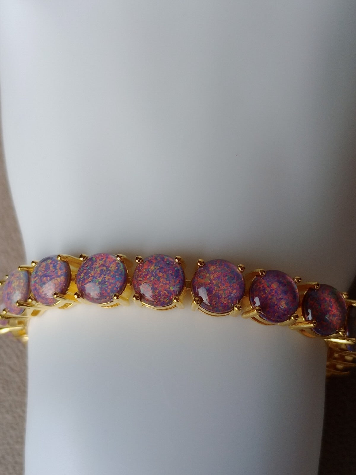 Black Opal Tennis Bracelet | Ethiopian Opal Bracelet | Opal | October Birthstone
