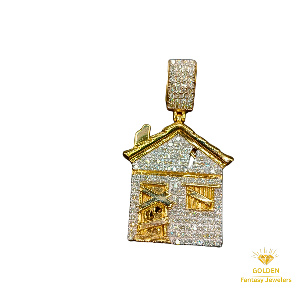 10K Yellow Gold Charm 0.75 ct Natural Diamond
