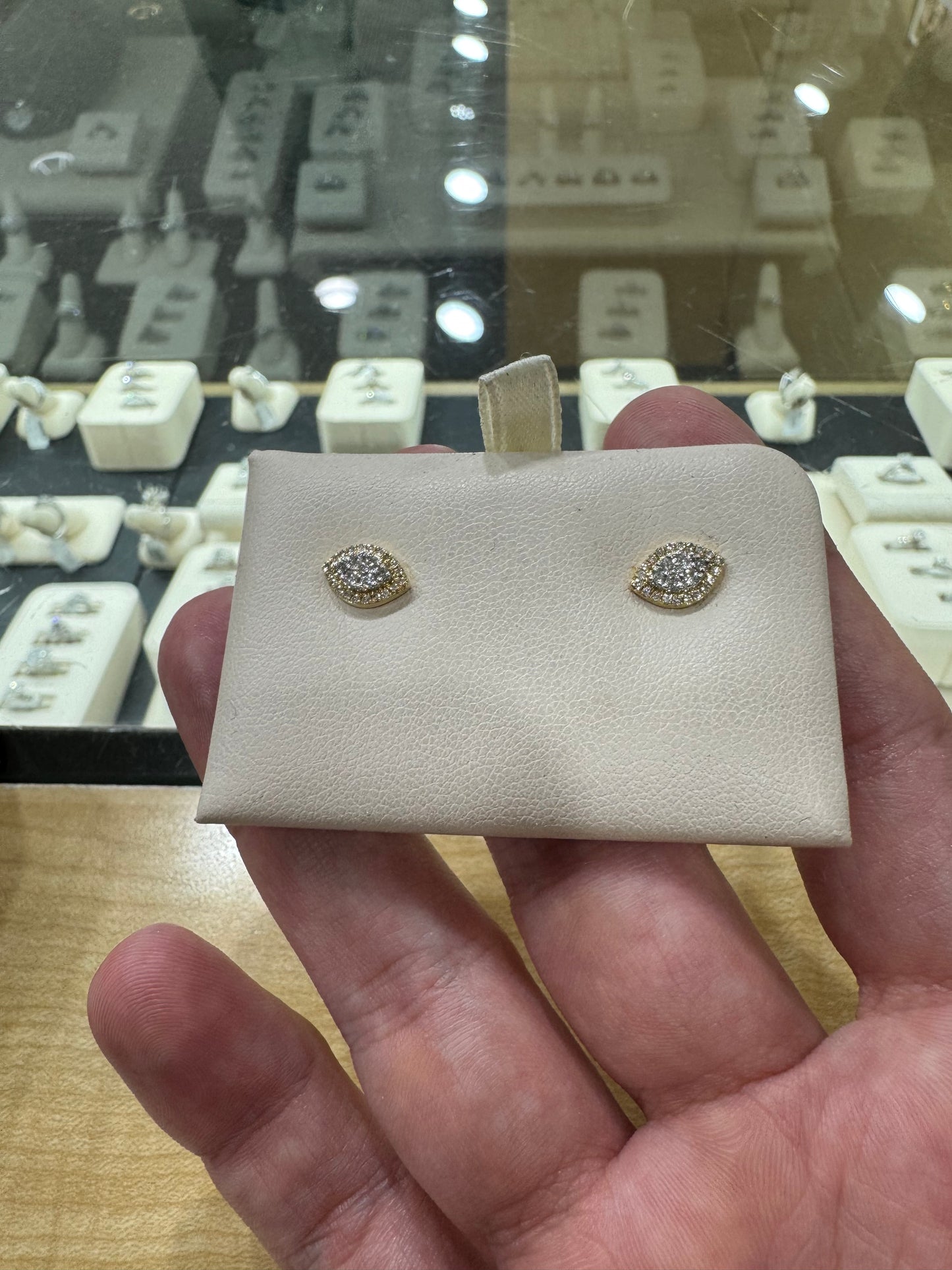14K Yellow Gold Earrings 0.25 ct Natural Diamond