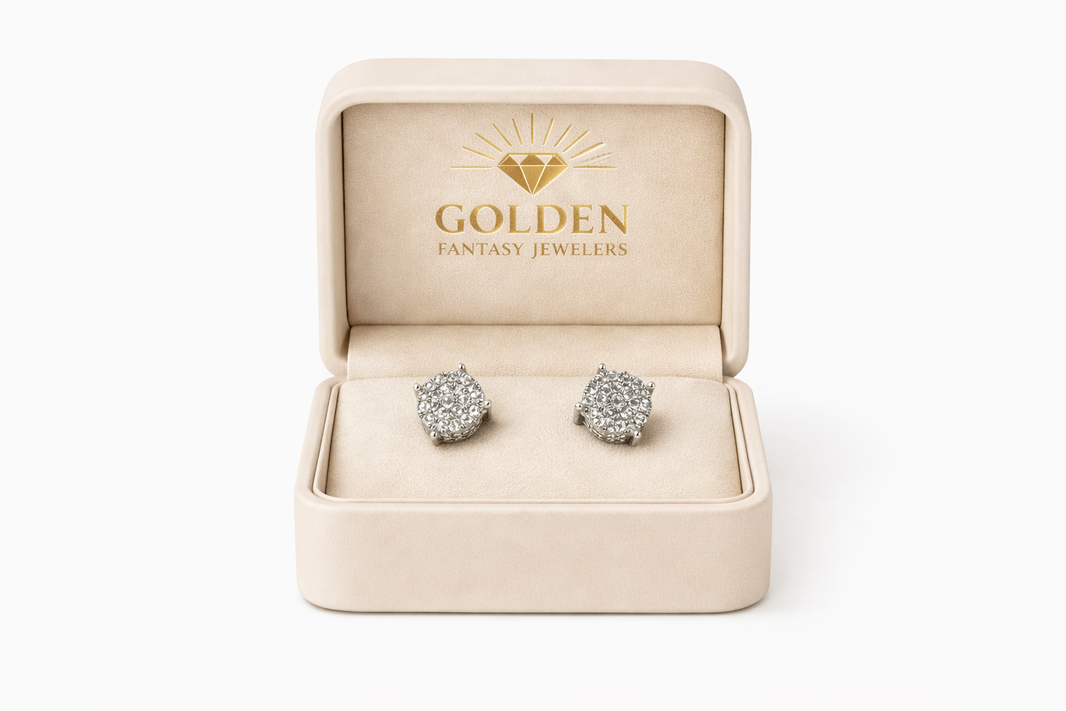 10K White Gold Earrings 0.25 ct Natural Diamond