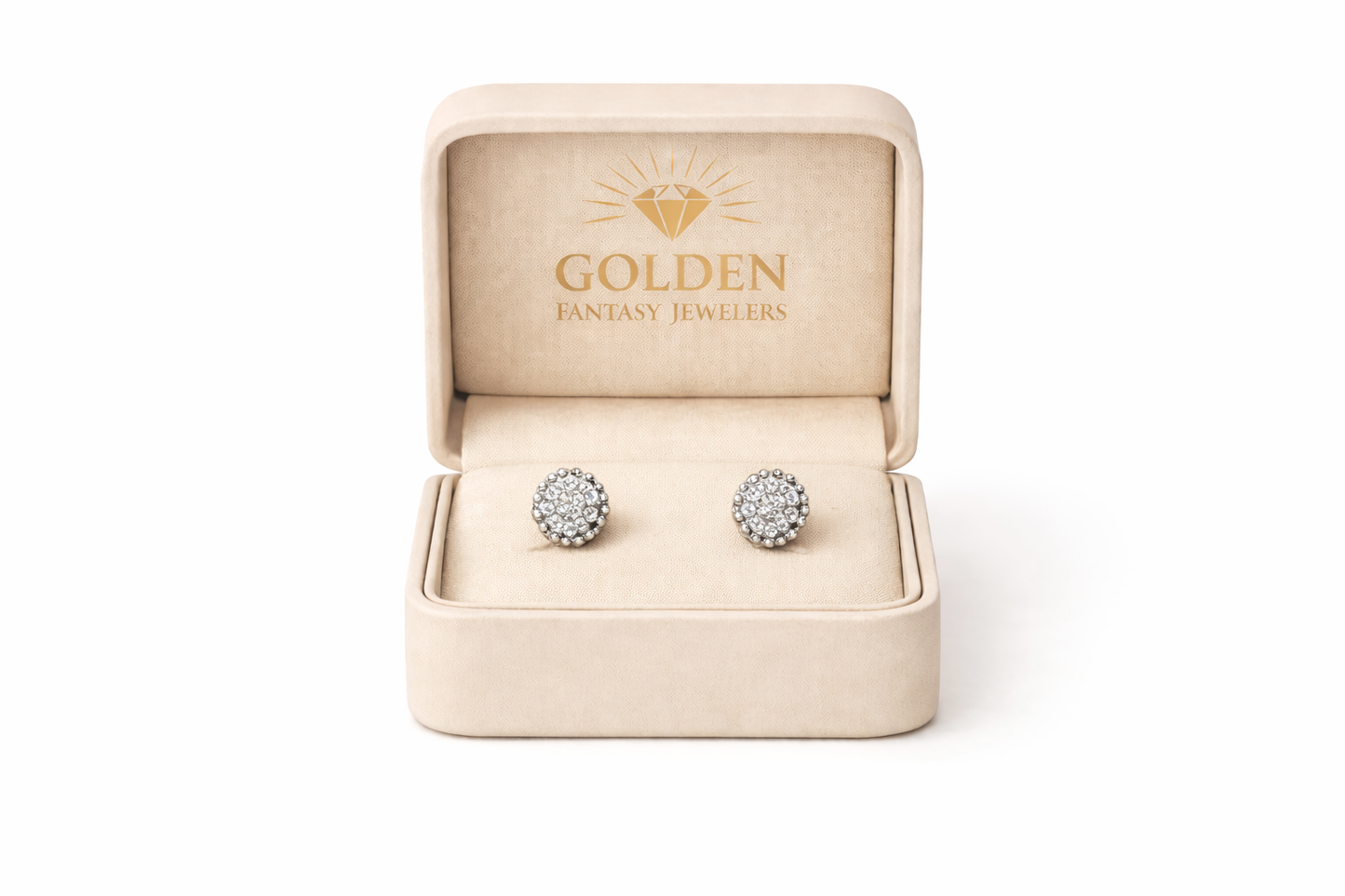 14K White Gold Earrings 0.15 ct Natural Diamond