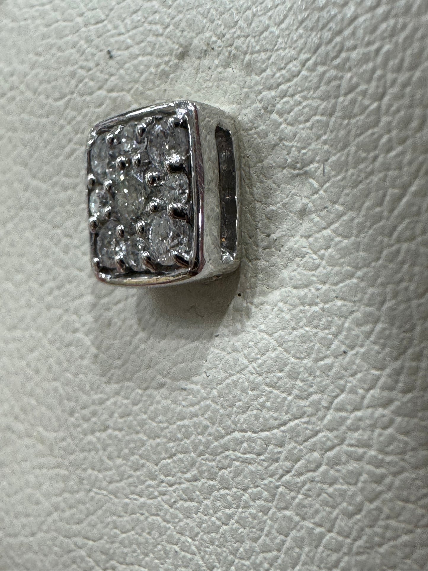 14K White Gold Earrings 0.40 ct Natural Diamond