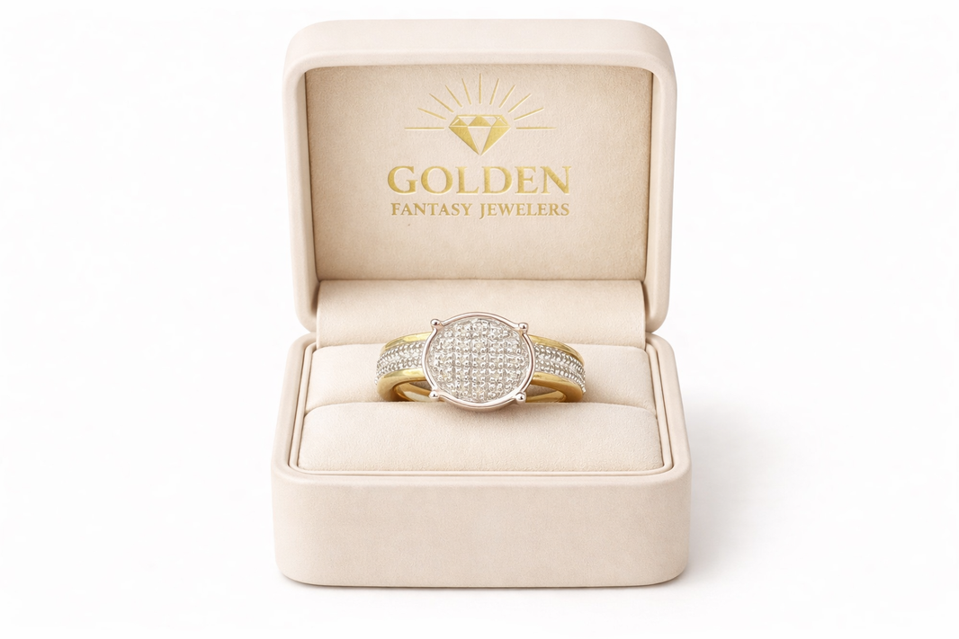 10K Yellow Gold Women's Ring 0.10 Carat natural diamonds