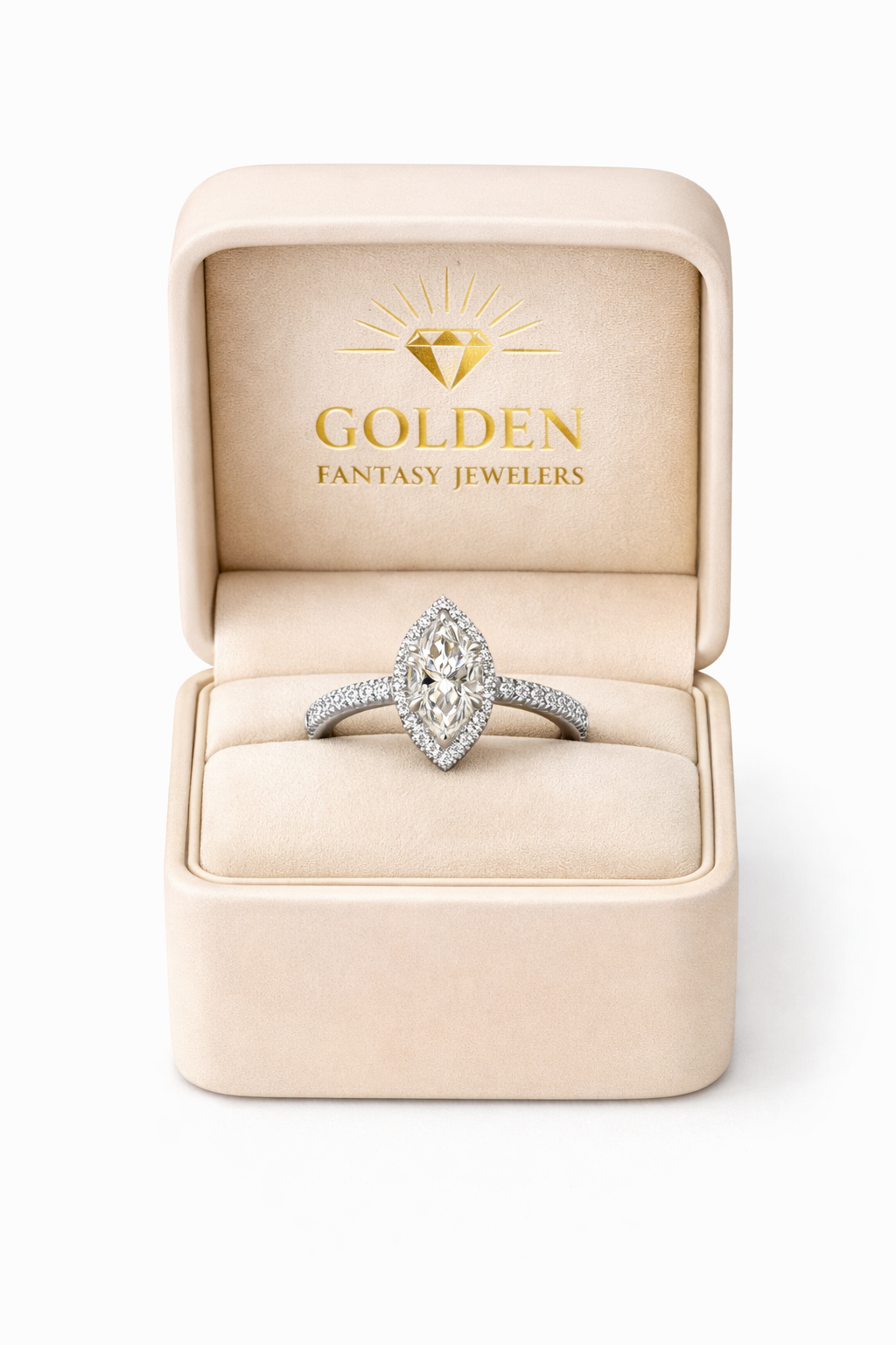 14K White Gold Ring 2.30 ct Lab Grown Diamond