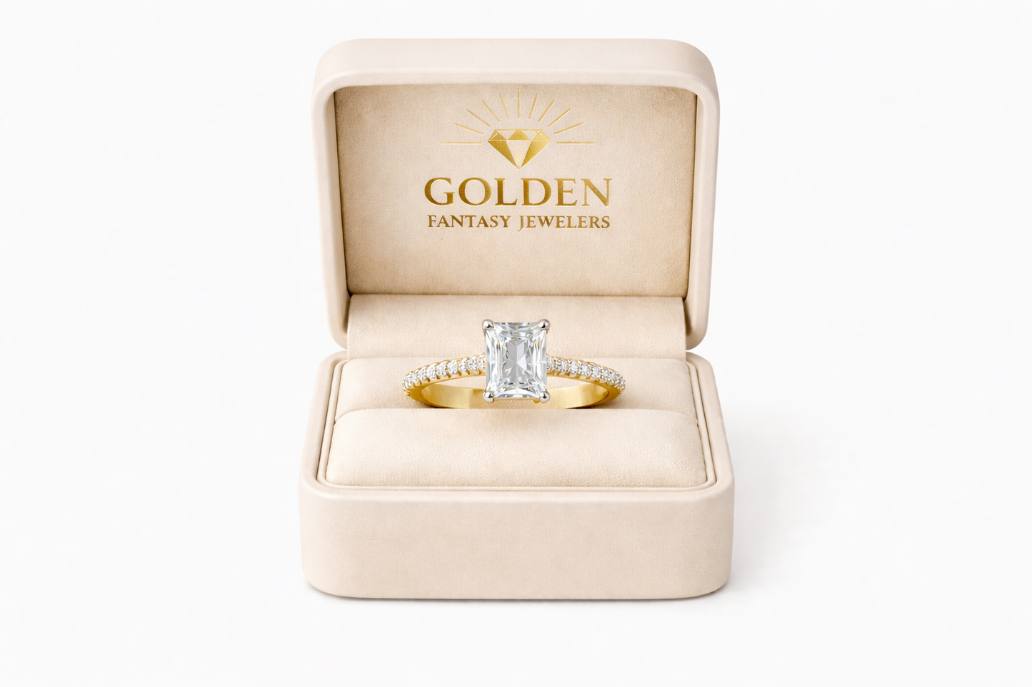 14K Yellow Gold Women's Ring 0.85 ct Emerald Natural Diamond