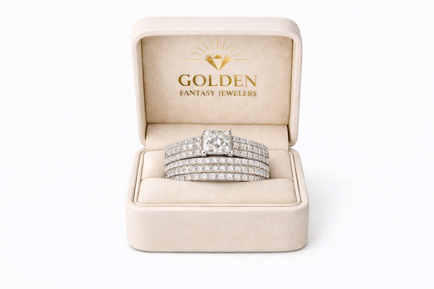 14K White Gold Women's Ring 1.75 ct Natural Diamond