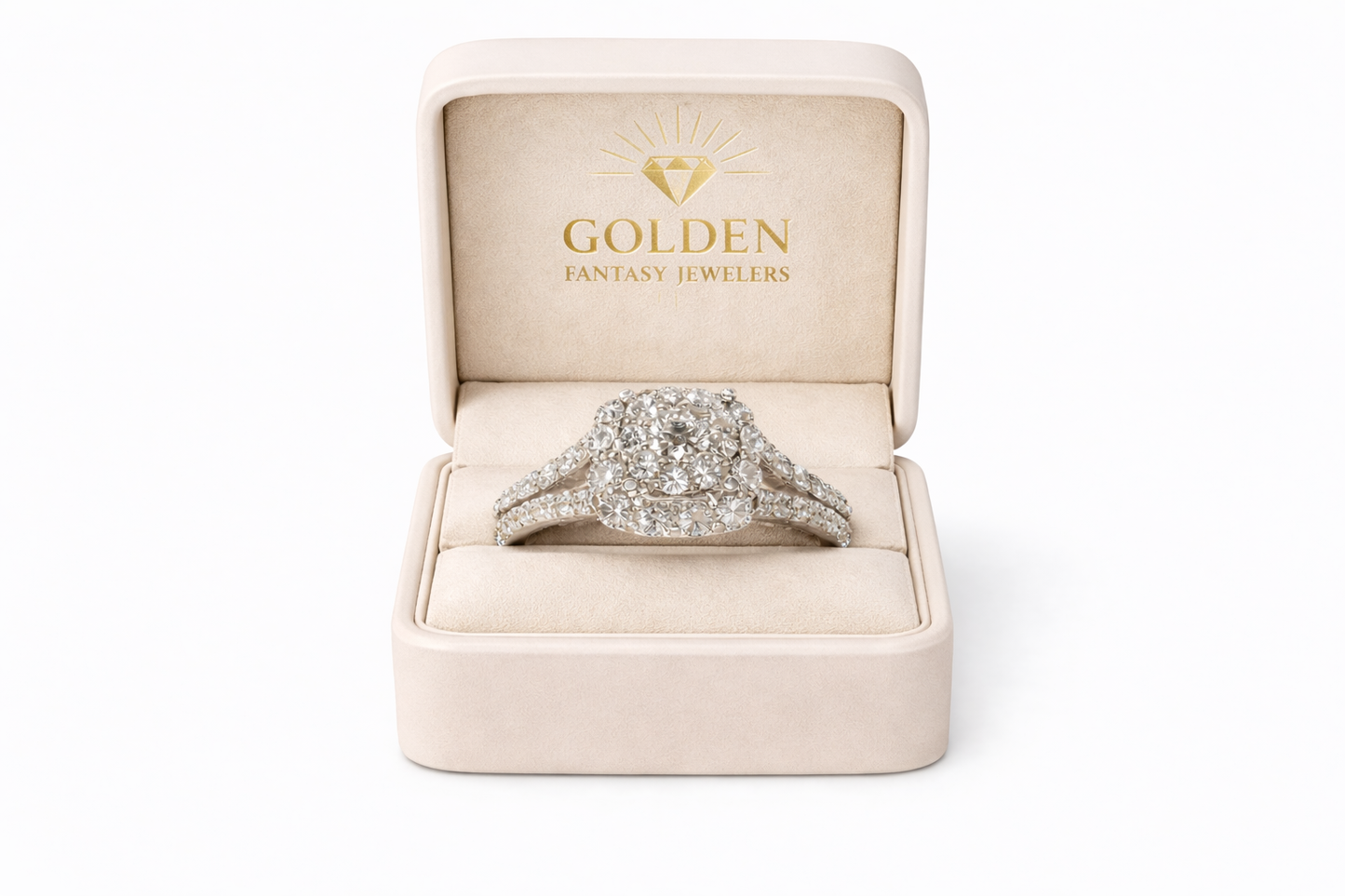 14K White Gold Women's Ring 2.51 ct Natural Diamond