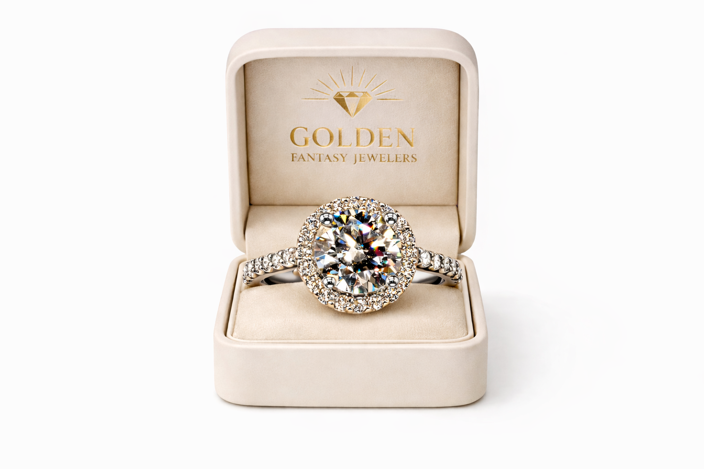 14K White Gold Women's Ring 2.22 ct Round Lab Grown Diamond