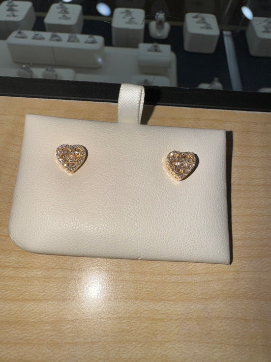 14K Yellow Gold Earrings 0.33 ct Natural Diamond