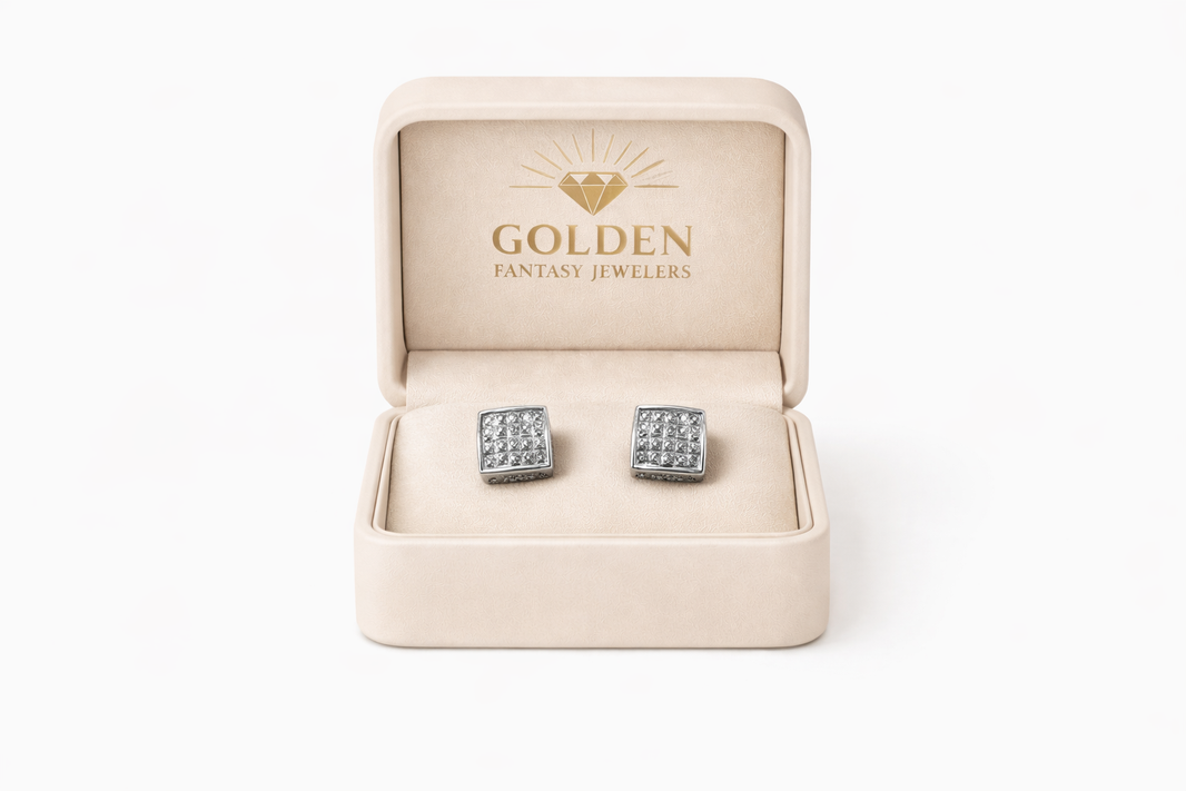 10K White Gold Earrings 0.25 ct Natural Diamond