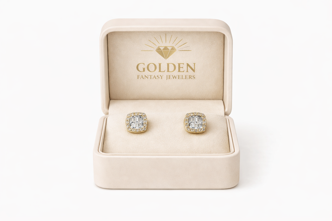 10K Yellow Gold Earrings 0.25 ct Natural Diamond