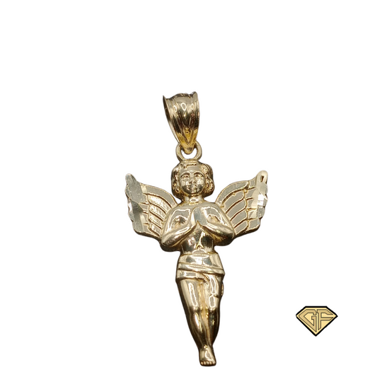 Angel Charm 10kt Gold - 4 size Options - Pure 10kt Gold