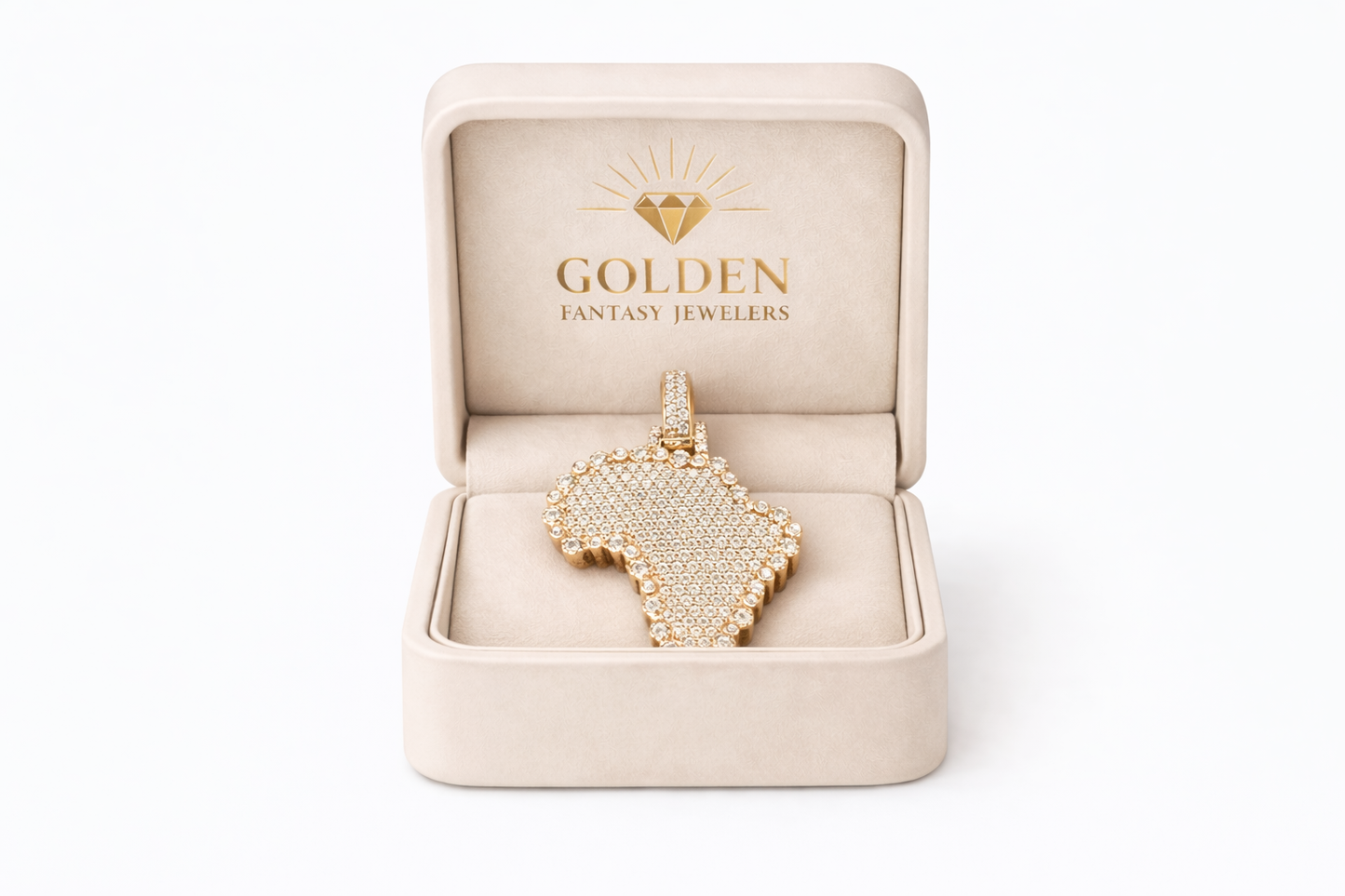 14K Rose Gold “Africa” Charm 2.63 ct Natural Diamond