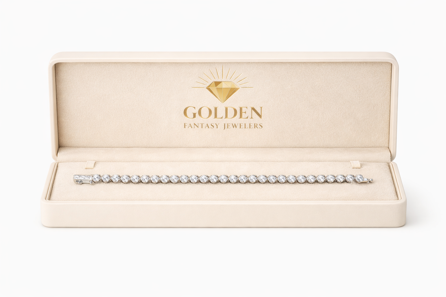 10K White Gold Tennis Bracelet 1.05 ct Natural Diamond