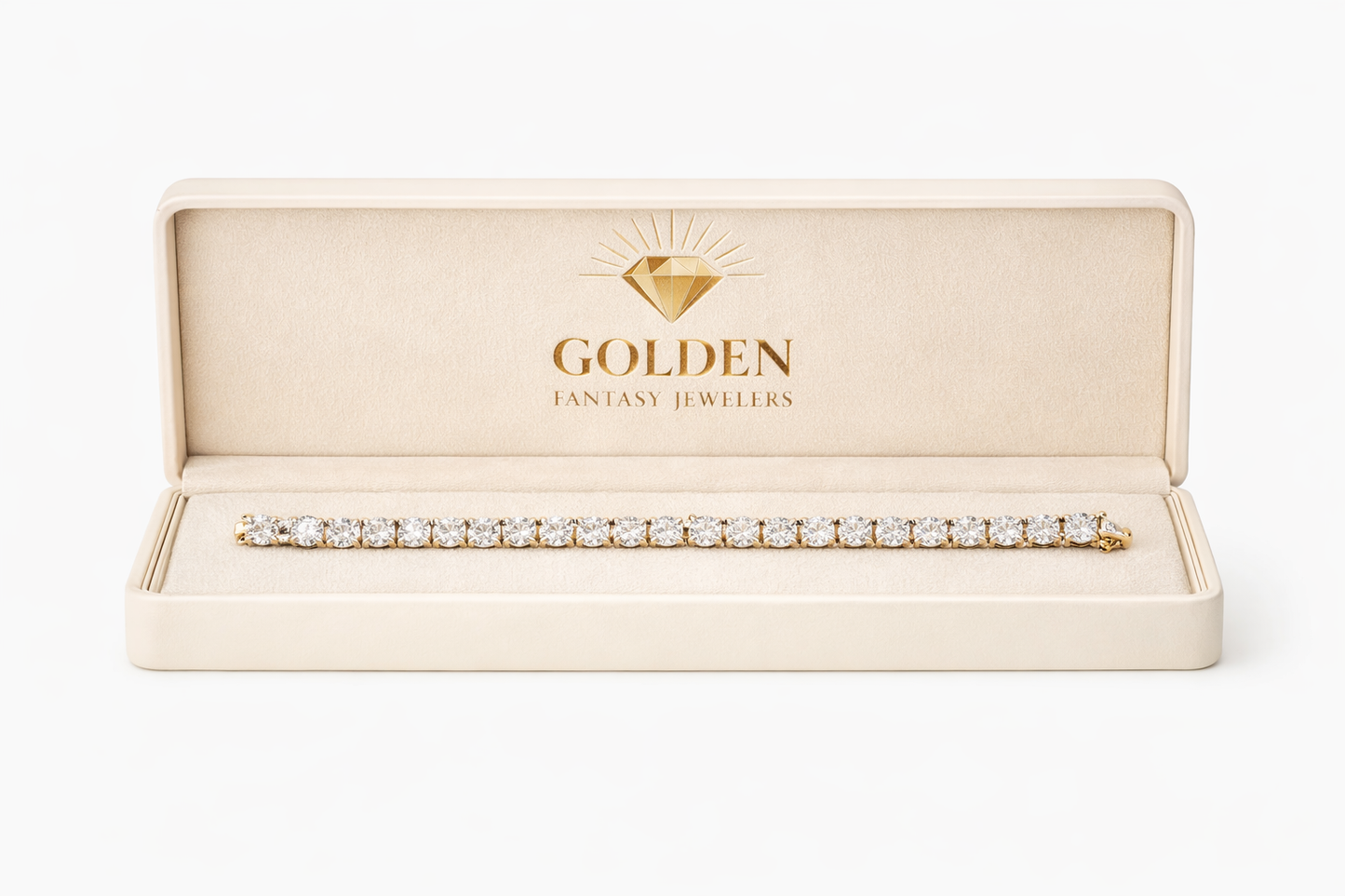 10K Yellow Gold Tennis Bracelet 1.84 ct Natural Diamond