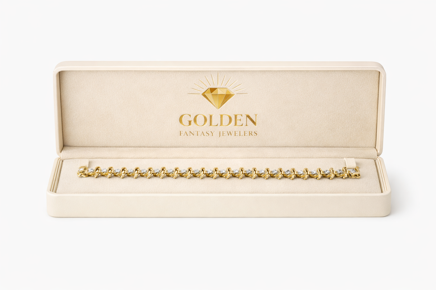 10K Yellow Gold Women’s Bracelet 0.75 ct Natural Diamond