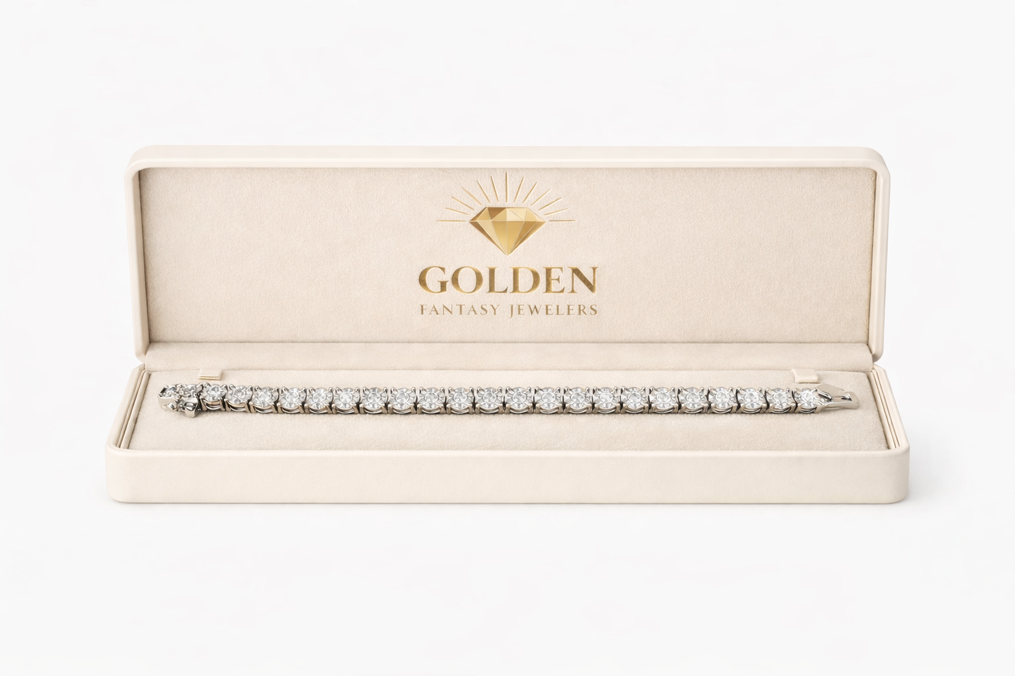 10K White Gold Women's Tennis Bracelet 2.00 ct Natural Diamond