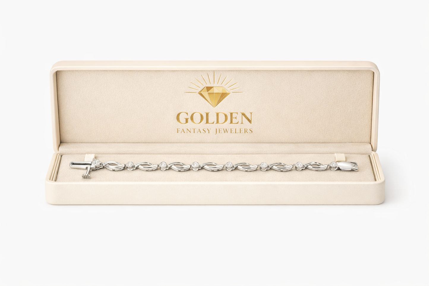 10K White Gold Women's Tennis Bracelet 0.25 ct Natural Diamond