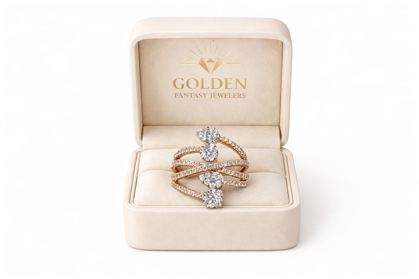 14K Rose Gold Women's Ring 1.59 ct Natural Diamond