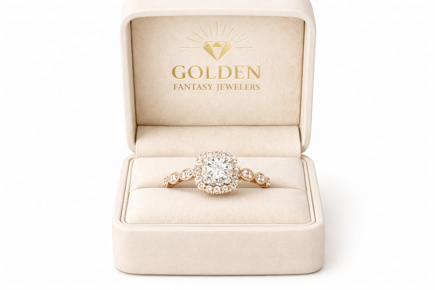 10K Rose Gold Women's Ring 0.25 ct Natural Diamond