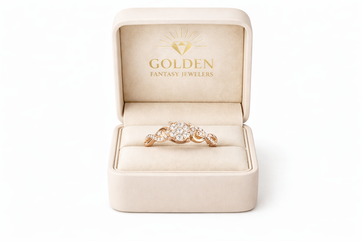 10K Rose Gold Women's Ring 0.25 ct Natural Diamond