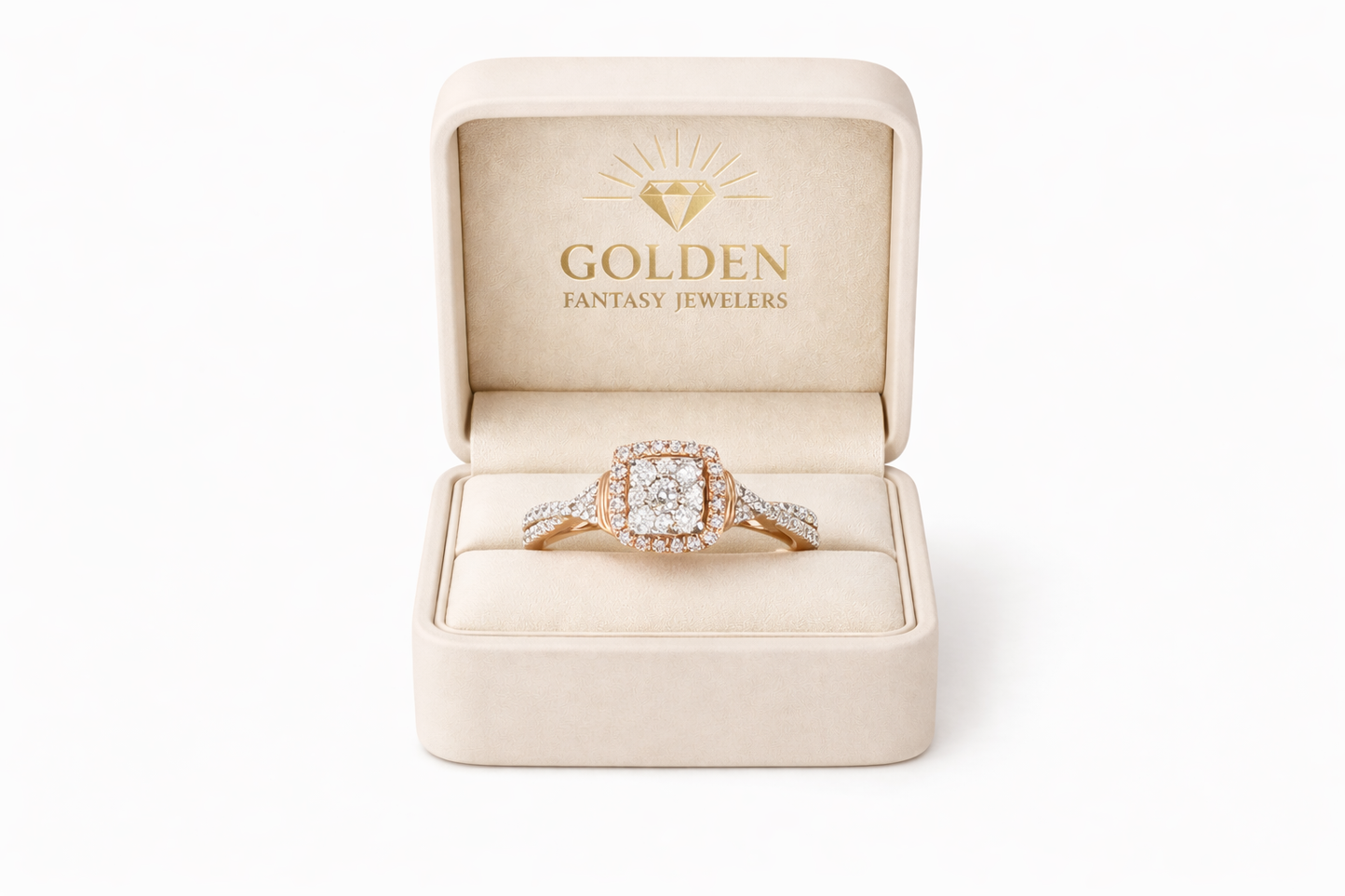 10K Rose Gold Women's Ring 0.27 ct Natural Diamond