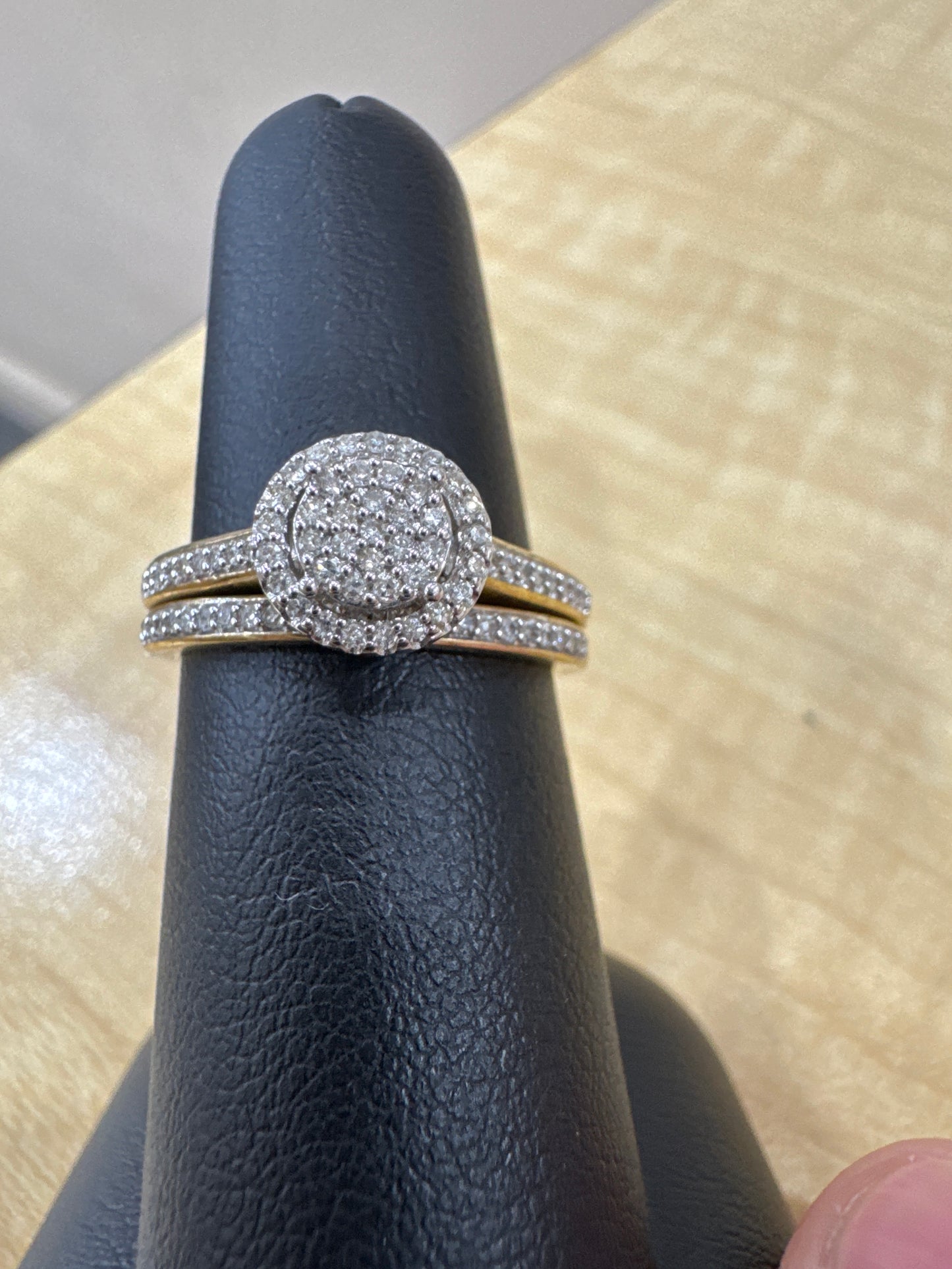 10K Yellow Gold Women's Jewelry Set 0.25 ct Natural Diamond