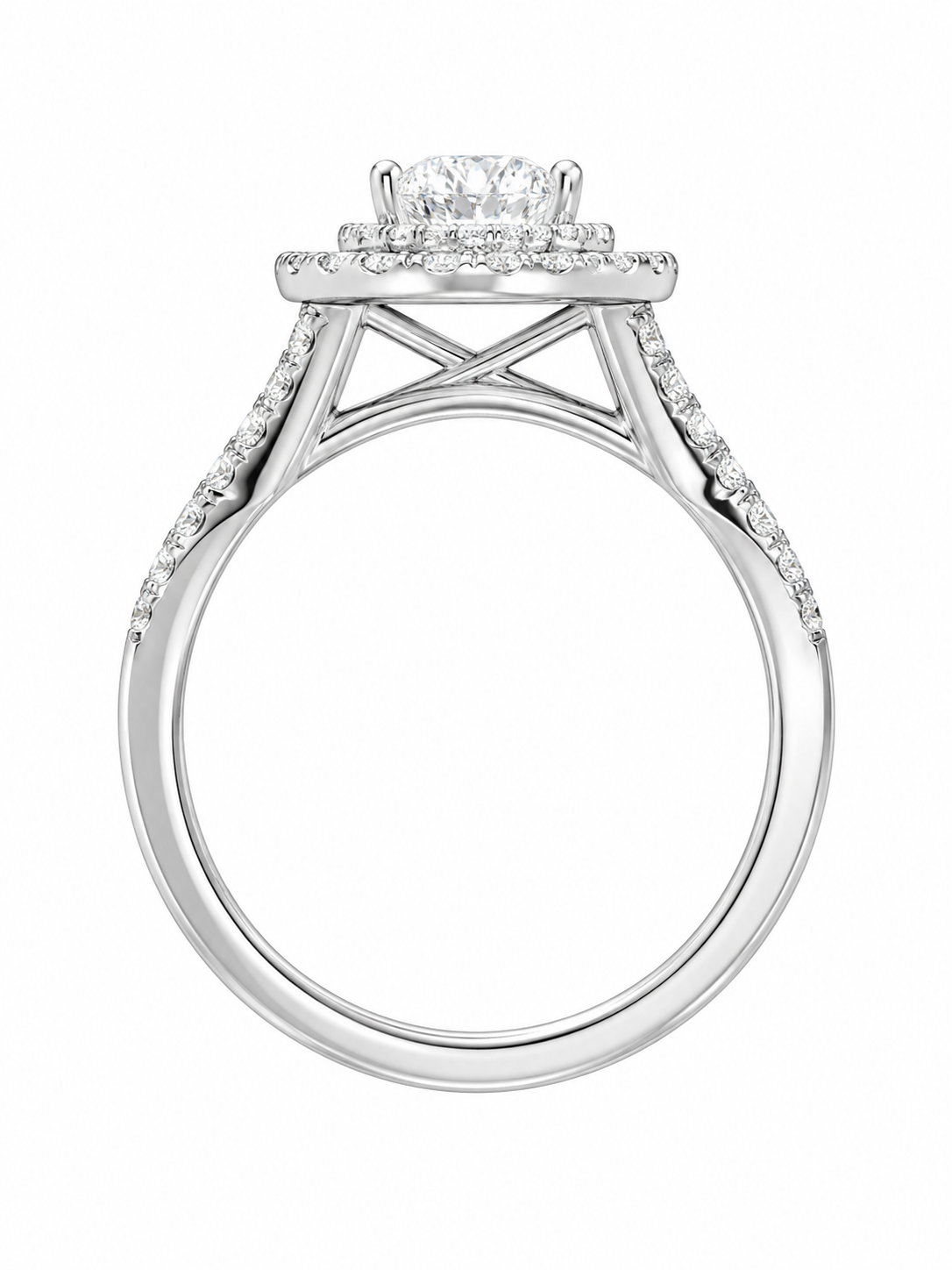 14K White Gold Wedding Set Pear 2.00 ct Lab Grown Diamond