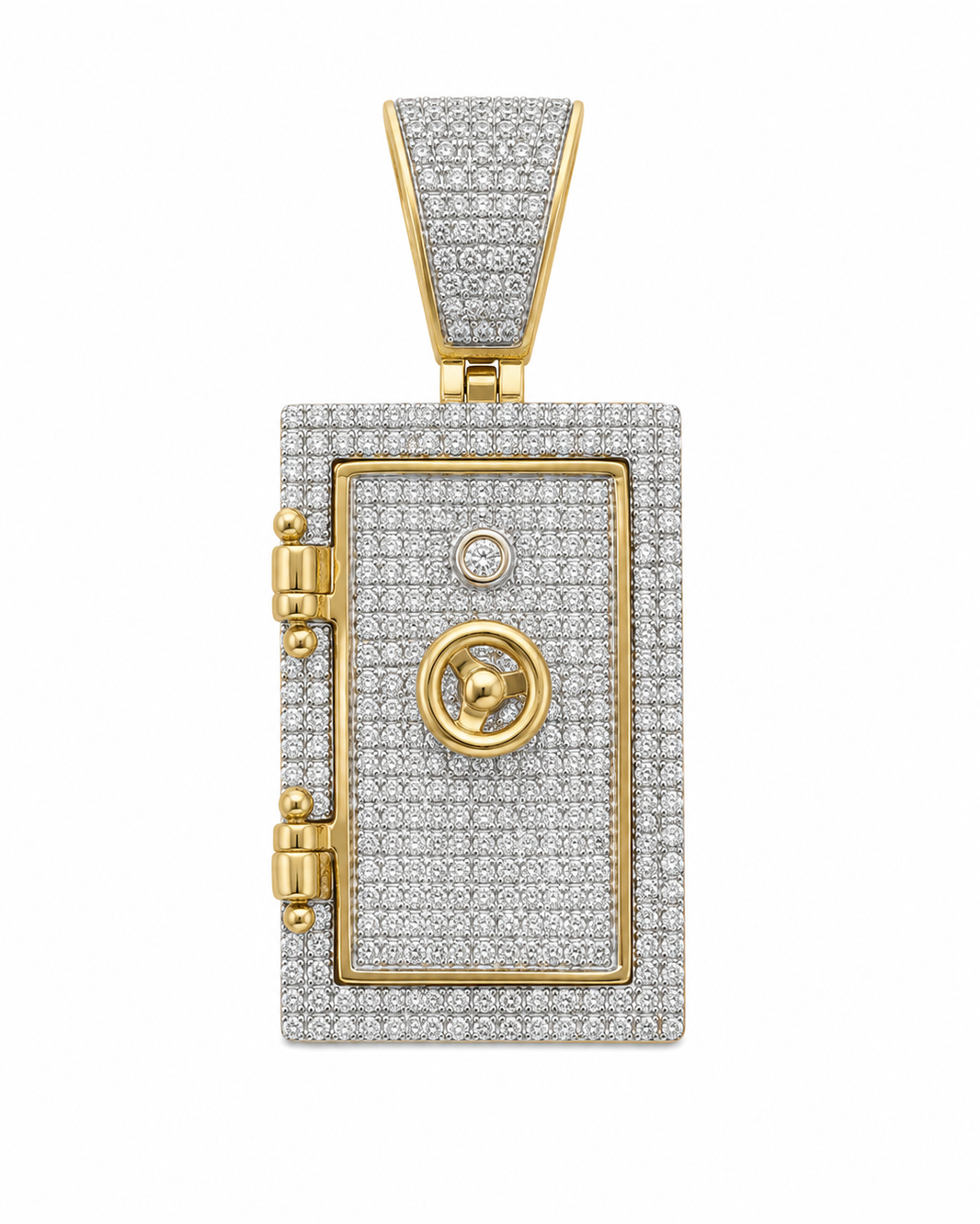 10K Yellow “Safe” Gold Charm 1.40 ct Natural Diamond