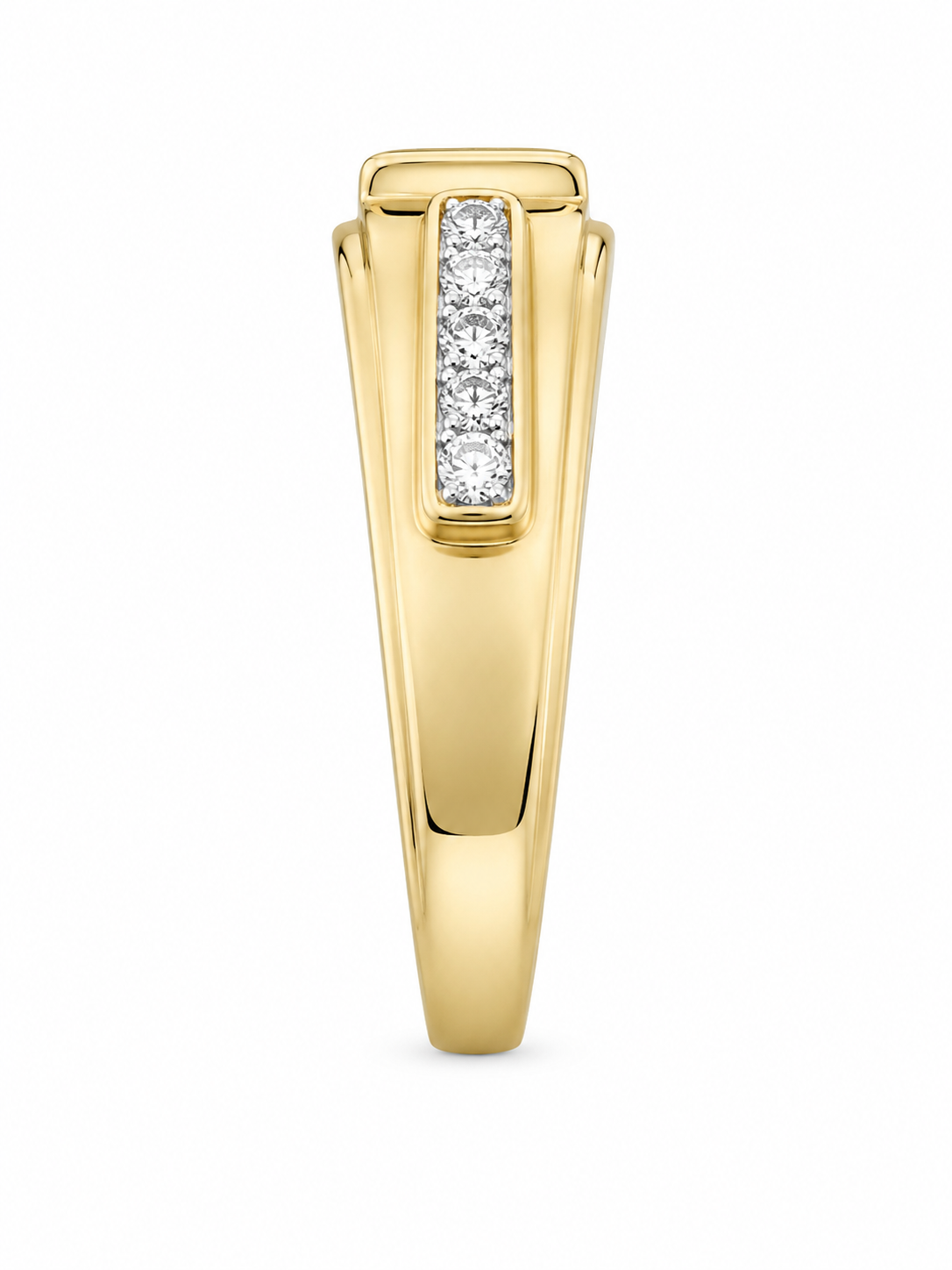 10K Yellow Gold Men's Ring 0.50 ct Natural Diamond