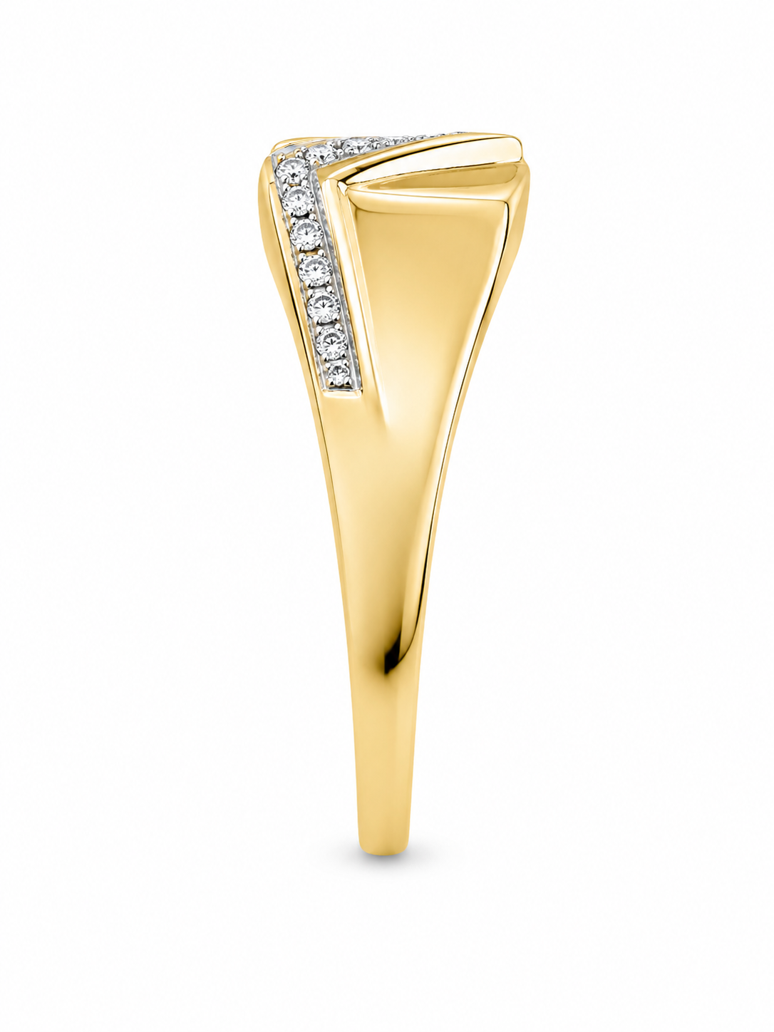 10K Yellow Gold Men's Band 0.33 ct Natural Diamond