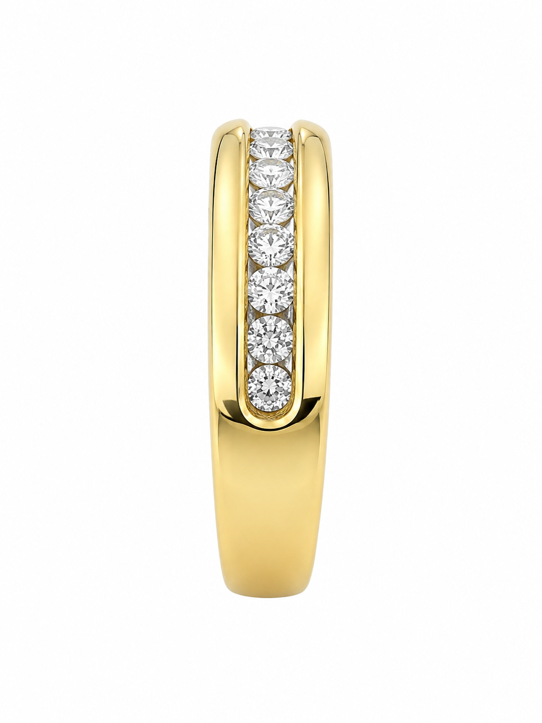 14K Yellow Gold Men's Ring 0.50 ct Natural Diamond
