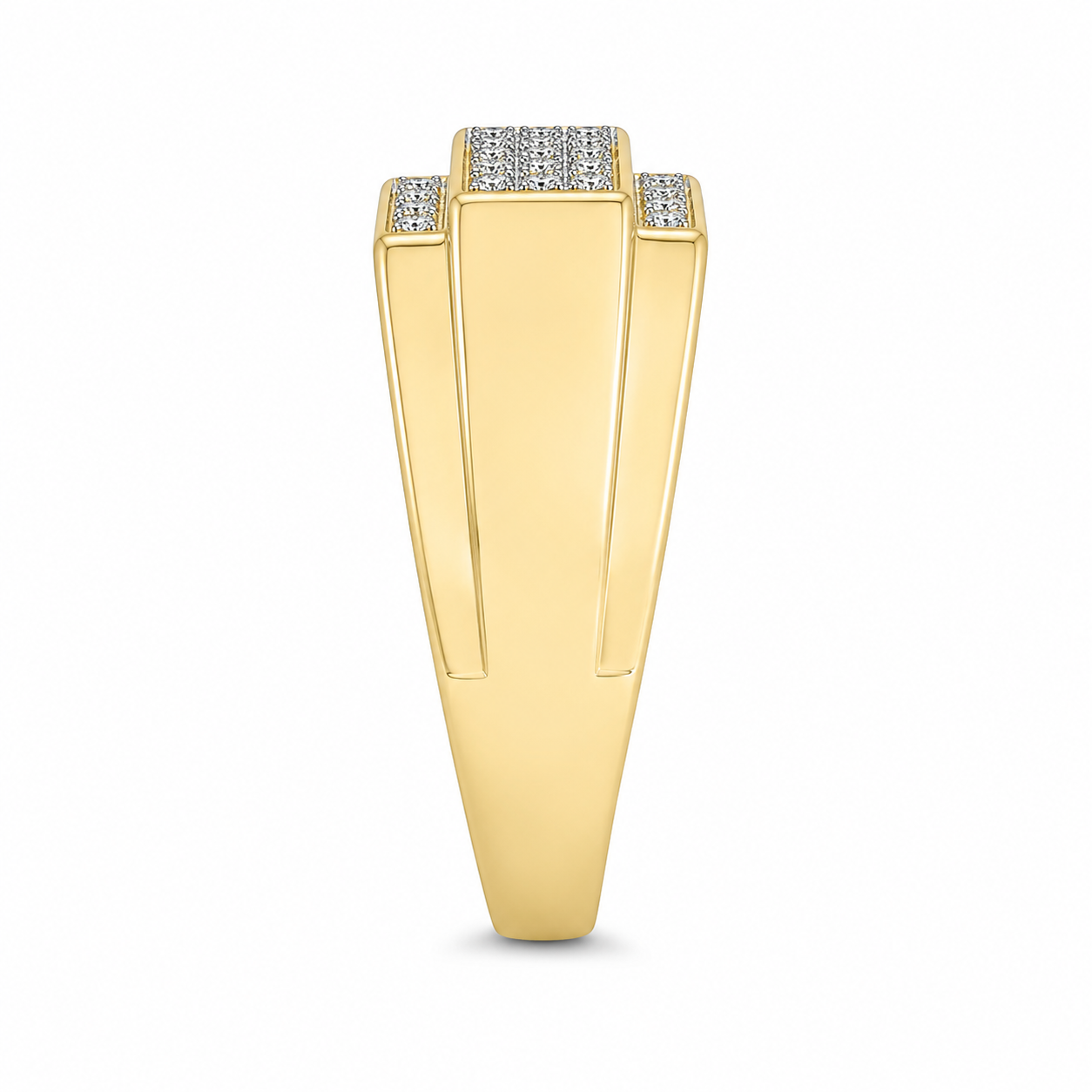 10K Yellow Gold Men's Ring 0.30 ct Natural Diamond