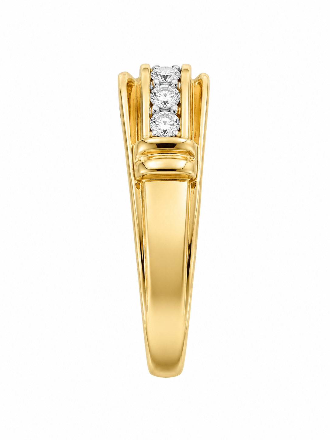 10K Yellow Gold Men's “Dad” Ring 0.25 ct Natural Diamond