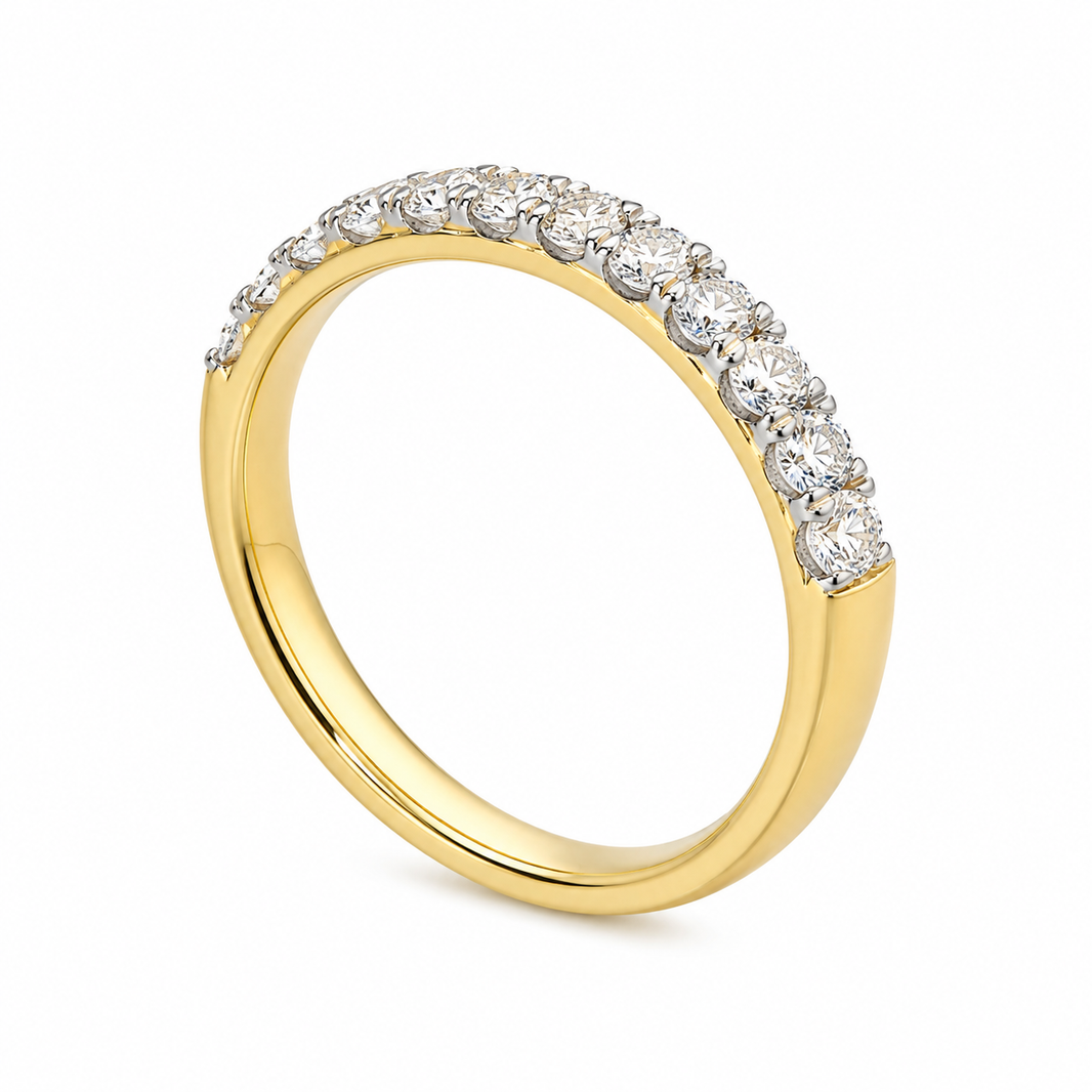 14K Yellow Gold Women’s Band 1.00 ct Lab Grown Diamond