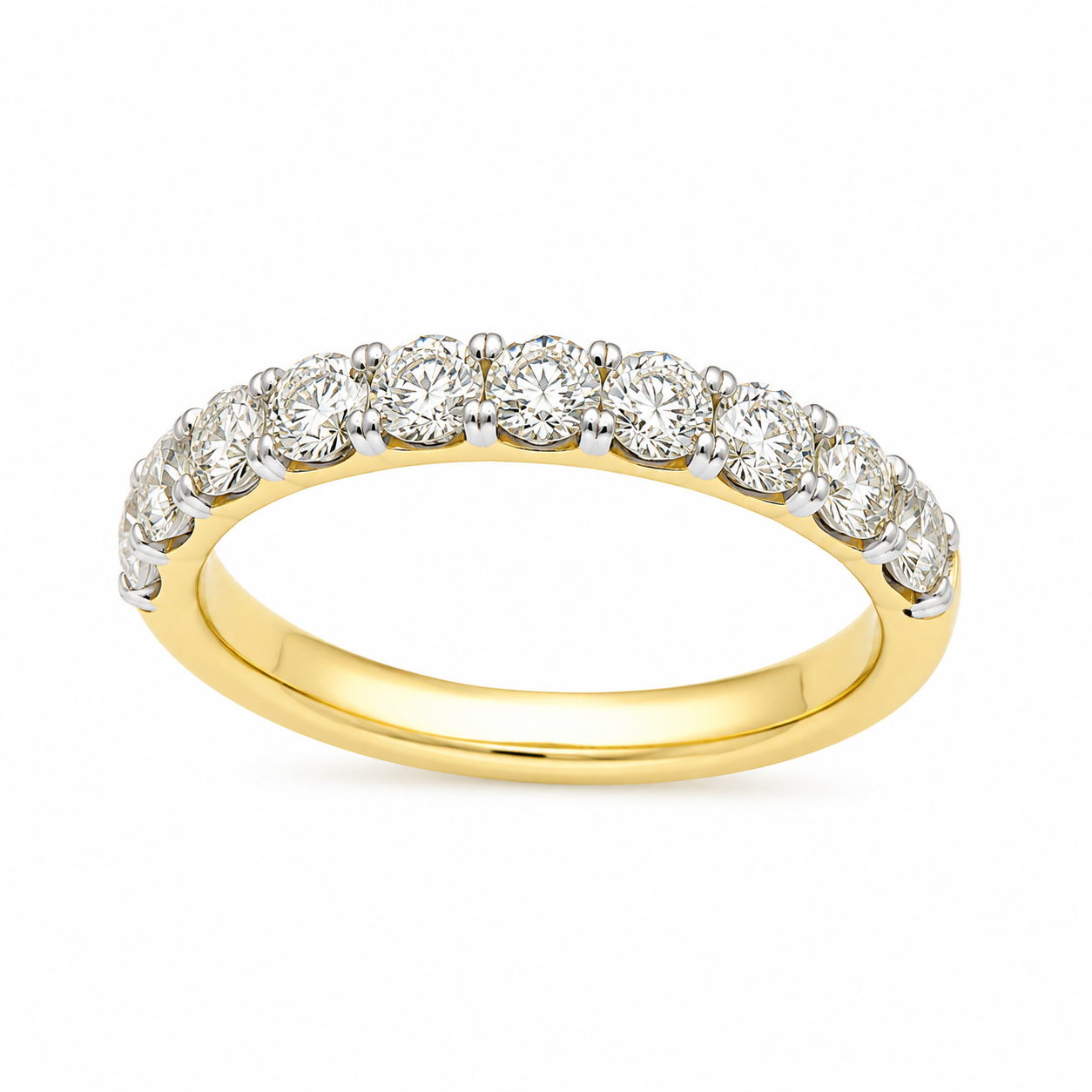 14K Yellow Gold Women’s Band 1.00 ct Lab Grown Diamond