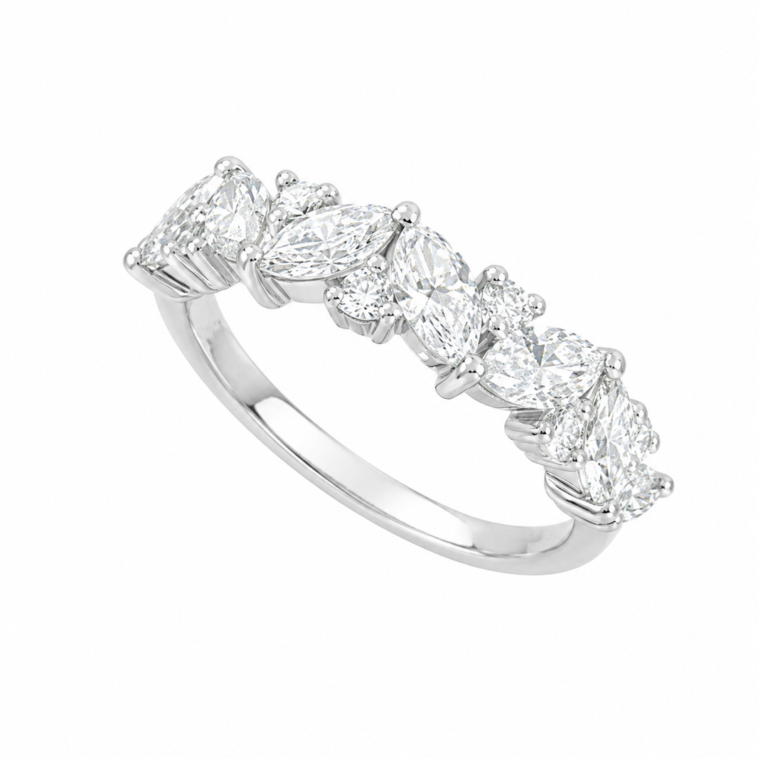 14K White Gold Women’s Band 1.00 ct Lab Grown Diamond