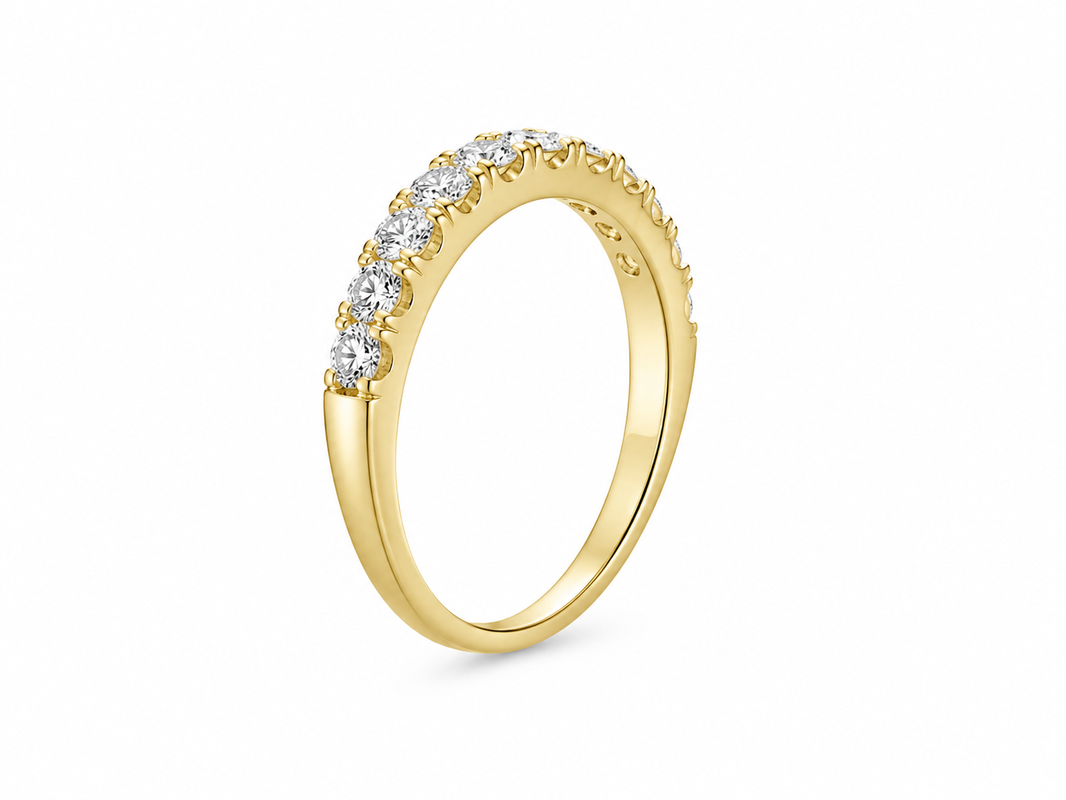 14K Yellow Gold Women’s Band 1.00 ct Lab Grown Diamond