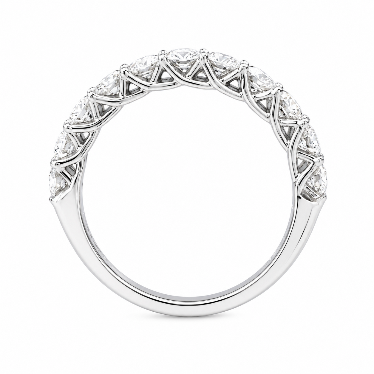 14K White Gold Women's Band 1.00 ct Lab Grown Diamond