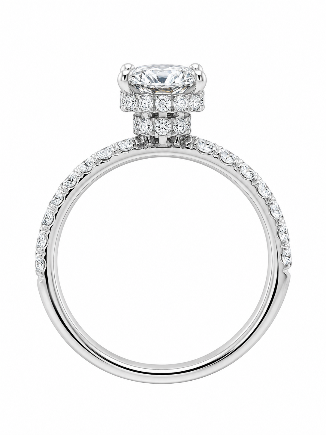 14K White Gold Women's Wedding Set Oval 1.92 ct Lab Grown Diamond
