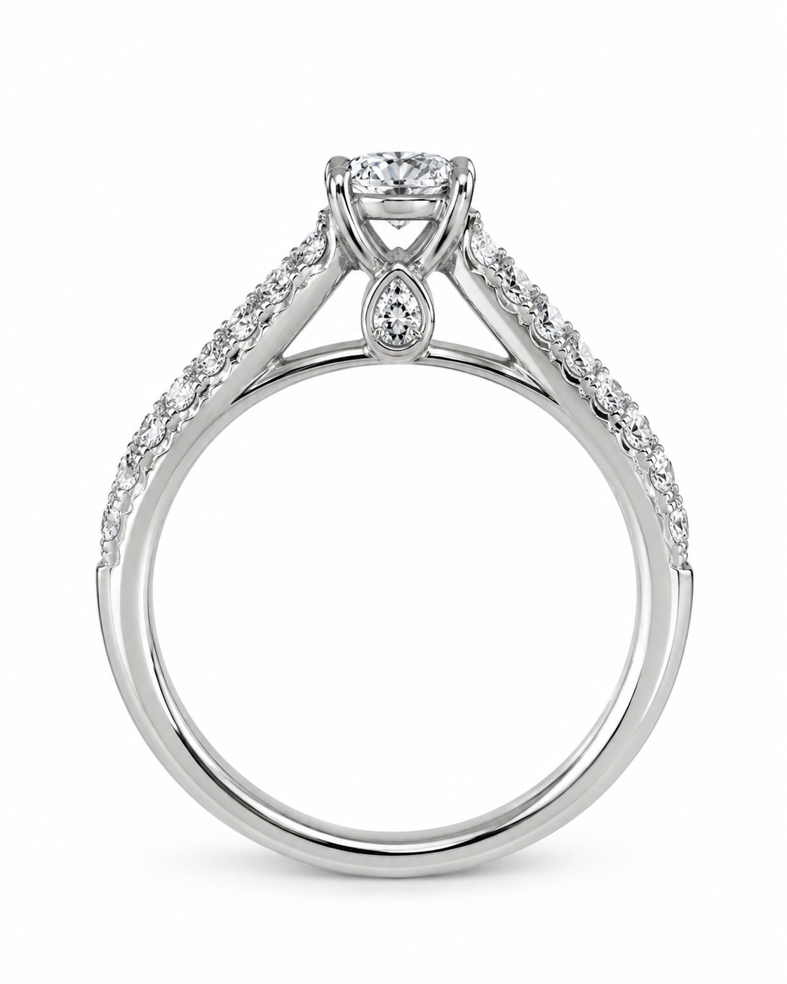10K Yellow Gold Wedding Set Round 1.00 ct Lab Grown Diamond