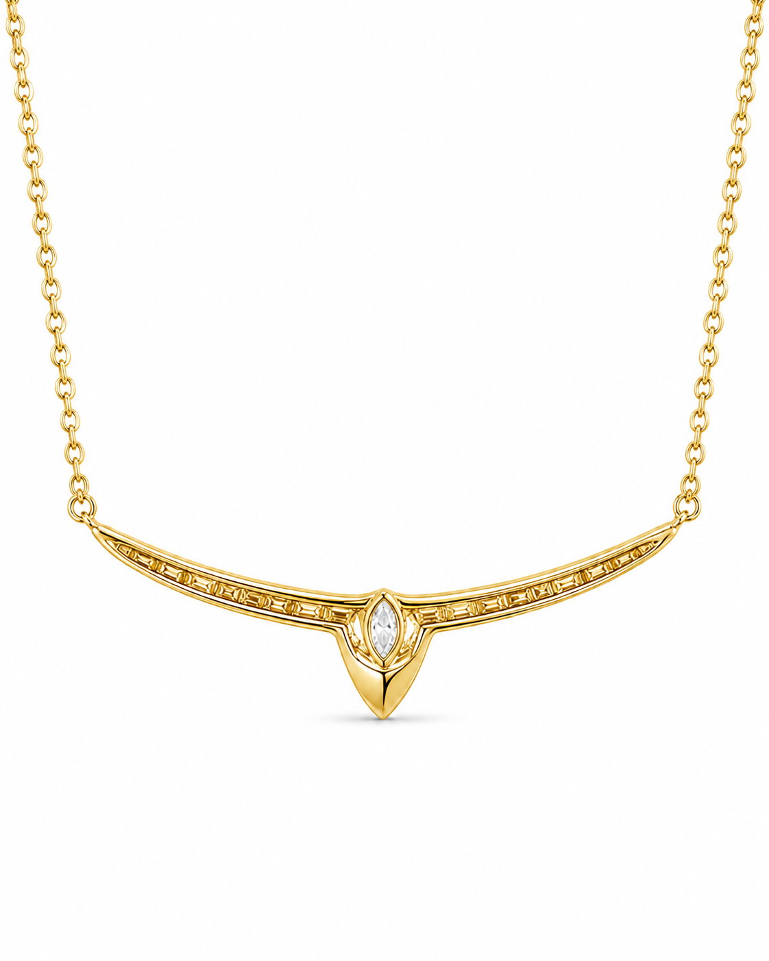 14K Yellow Gold Women’s Charm/Chain Set 0.11 ct Natural Diamond
