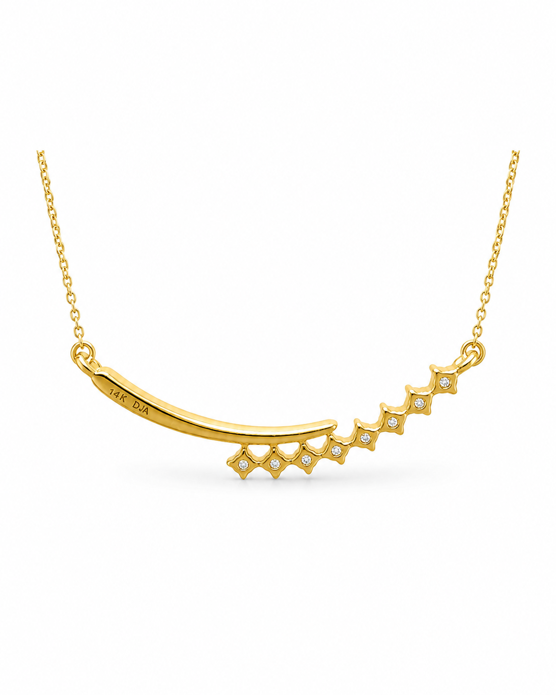 14K Yellow Gold Women’s Charm/Chain Set 0.25 ct Natural Diamond