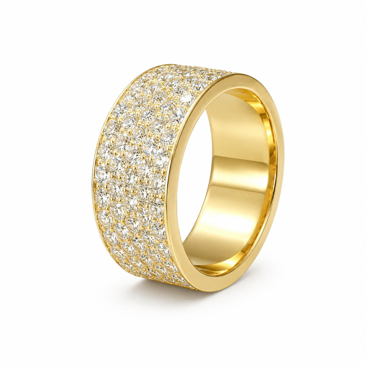 14K Yellow Gold Band 2.21 ct Natural Diamond
